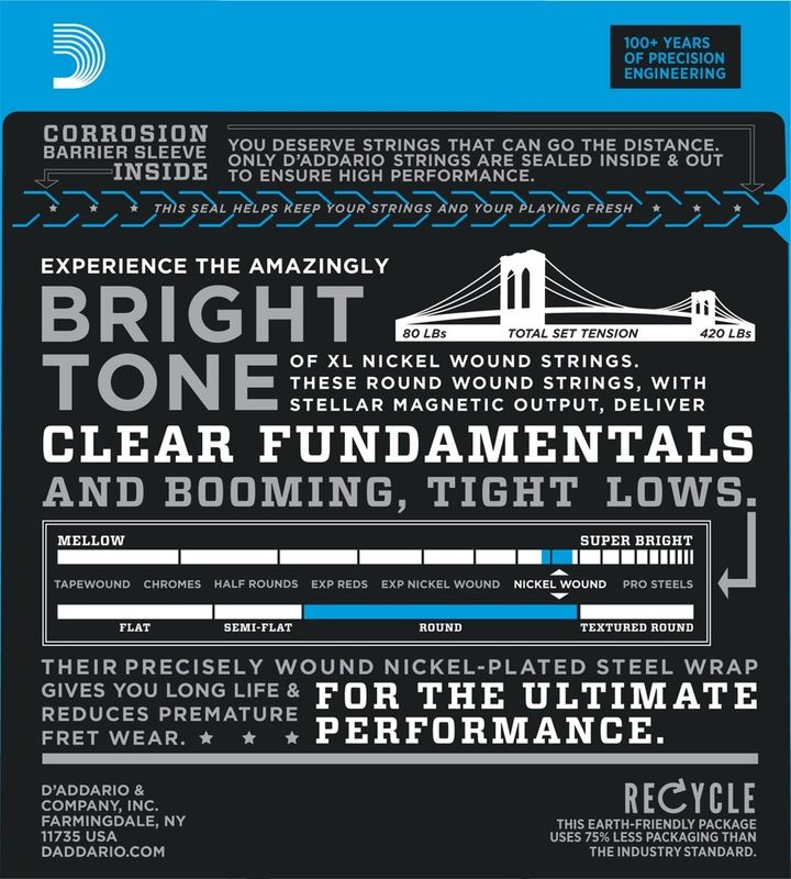 D'Addario EXL160S 050 - 105 (Short Scale)