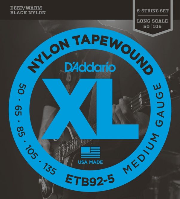 Hovedbilde D'Addario XL Nylon Tapewound 50-135 (5-strengs)