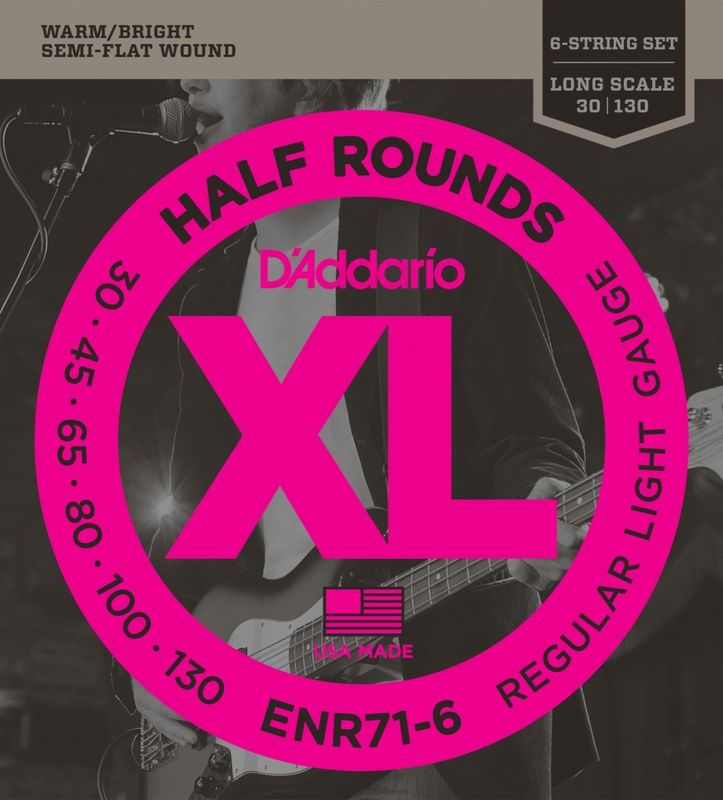 D'Addario Half Rounds Regular Light 030 - 130 (6-str.)