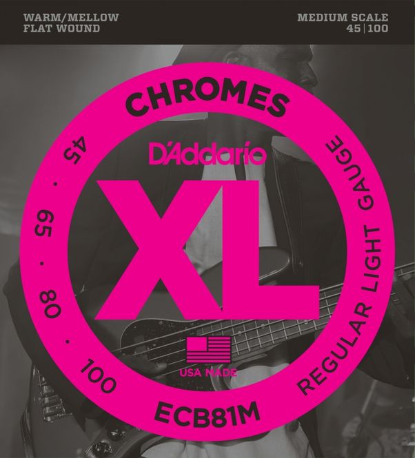 Hovedbilde D'Addario Chromes Flatwound 45-100 (Medium Scale)