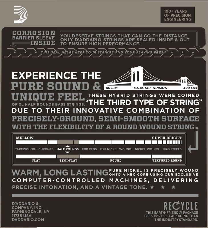 D'Addario Half Rounds Medium 050 - 105